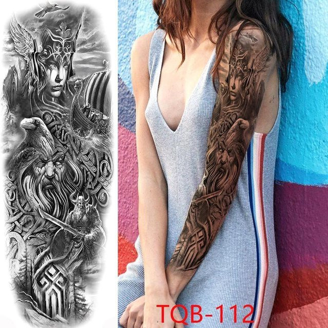 Temporäre Tattoo-Ärmel Flower Love, Unisex - Bild 1