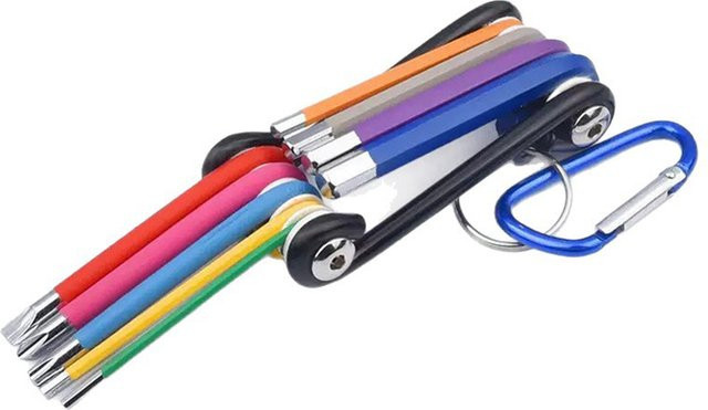 WOZOBUY Klappschlüssel-Set metrisches Inbusschlüssel-Set für Fahrräder, Motorräder und Möbel - Bild 1