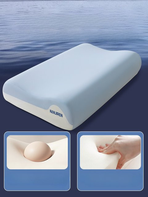 VRZONE Memory-Foam Schlafkissen für Erwachsene in Blau und Weiß, rechteckig - Bild 1