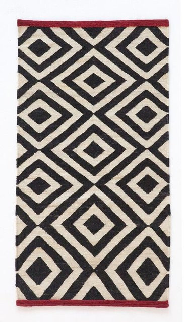 Nanimarquina Melange Pattern 1 Teppich aus Wolle in Schwarz Weiß und Multicolour mit geometrischem Design - Bild 1