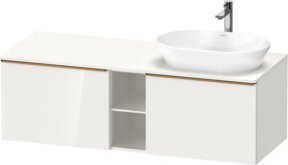 Duravit Waschtischunterschrank D-Neo Wandhängend in Weiß und Holz Optik Glänzend B/T/H: 140 x 55 x 45,9 cm - Bild 1