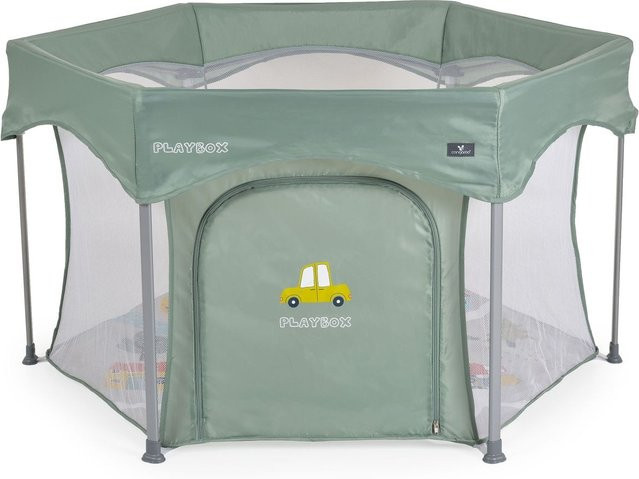 Cangaroo Laufstall Playbox klappbar mit Matratze und Tragetasche in Grün - Bild 1