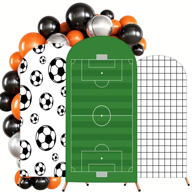 VIKAMA 2D-Flachbanner Bogenförmiger Hintergrund zur Dekoration für Fußball-Partys oder Babypartys - Bild 1