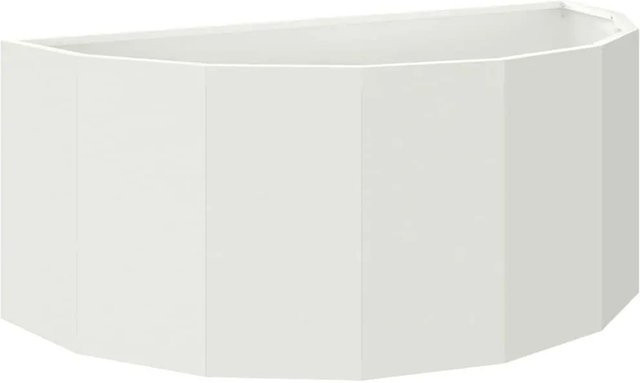 vidaXL Pflanzkübel aus Stahl in Weiß, B/T/H: 90 x 45 x 35 cm - Bild 1