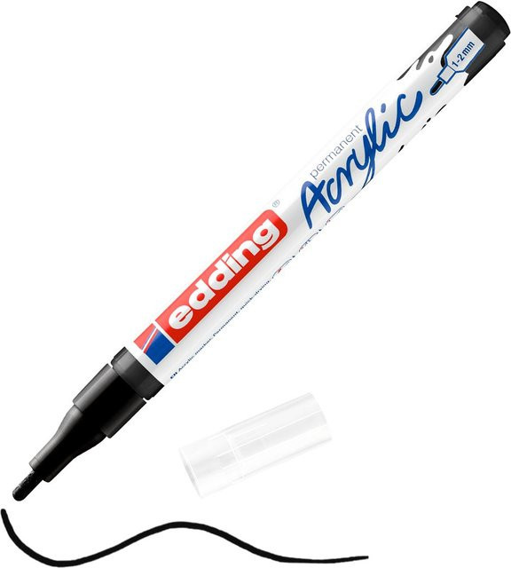 edding 5300 Acrylmarker Fein in Schwarz - Bild 1