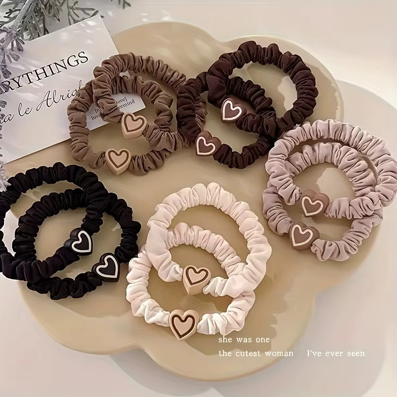 Haargummis Bowknot, Kaffee Farbe, Damen - Bild 4