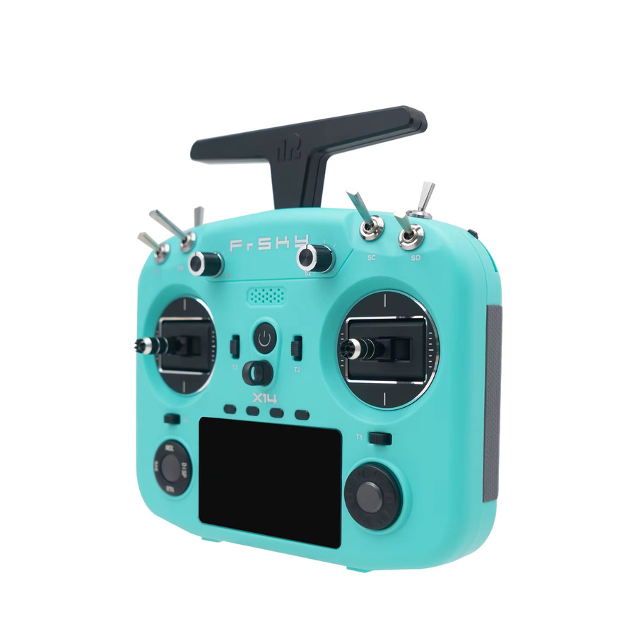 FrSky TWIN X14 Dual 2,4G 24CH RC-Funksystem Hochgeschwindigkeits-Sender in Weiß und Türkis mit niedriger Latenz, TW-Modus und ACCST D16/ACCESS - Bild 3