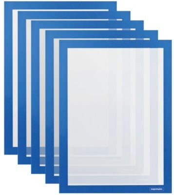 Magnetoplan magnetofix Magnetrahmen DIN A4 in Blau, 5 Stück - Bild 2