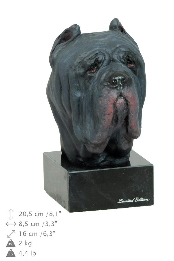 Bemalte Statue Neapolitanischer Mastiff von Art-Dog aus Harz im Art-déco-Stil - Bild 2