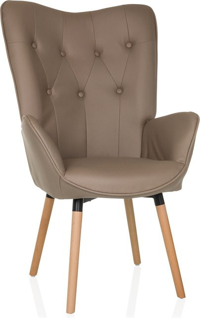 hjh LIVING Polstersessel HAVENIO in skandinavischem Design mit Armlehnen und Samtstoff-Optik - Bild 1