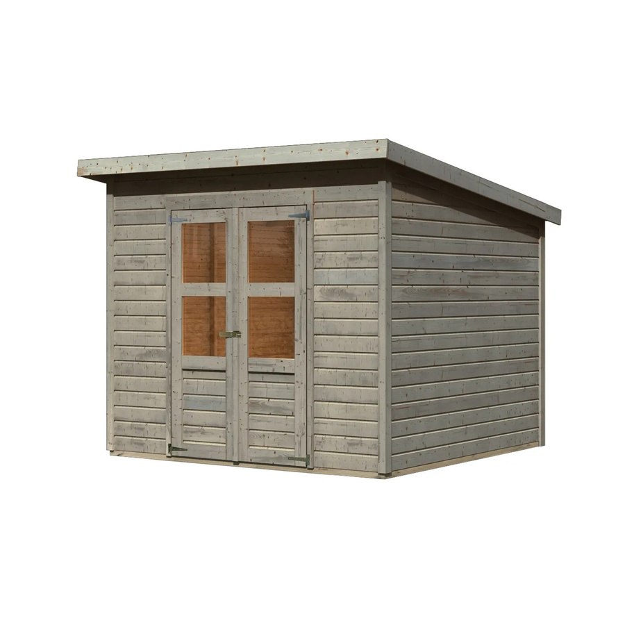 Karibu Gartenhaus Vellinge aus Massivholz Fichte in Grau mit Pultdach B/T/H: 219 x 238 x 240 cm - Bild 2