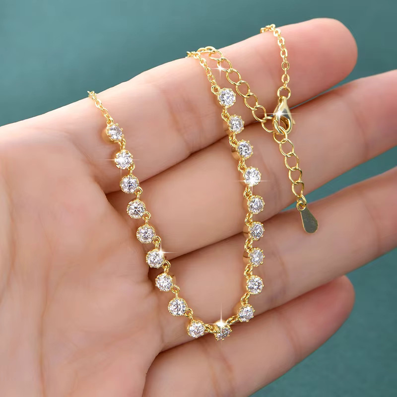 Lnngy Halskette, Moissanit, Gold, Damen - Bild 4