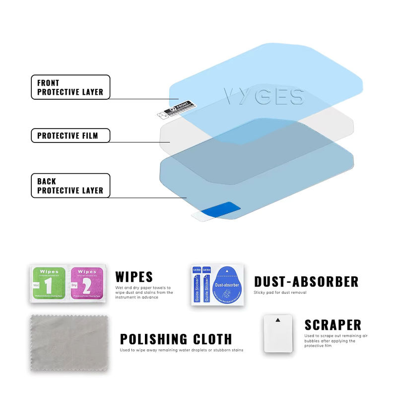 VYGES TFT Display Schutzfilm für BMW S1000RR S1000R S1000XR M1000RR M1000R M1000XR, transparent - Bild 5