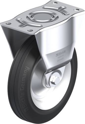 Blickle Bockrolle B-V 252R in Schwarz-Grau aus Stahl mit einem Rad-Durchmesser von 250 mm und einer Tragfähigkeit von maximal 295 kg - Bild 1