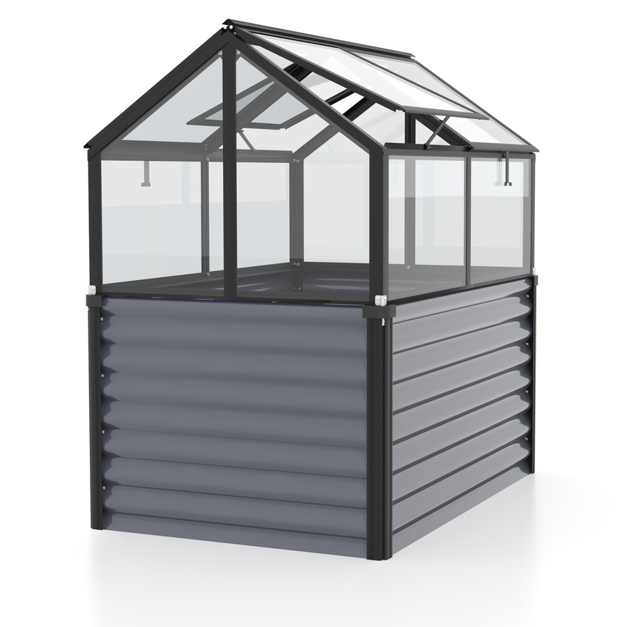 Vitavia Hochfrühbeet Gamma mit Unterbau, Schwarz, B: 89 cm, T: 127 cm, H: 135 cm - Bild 3