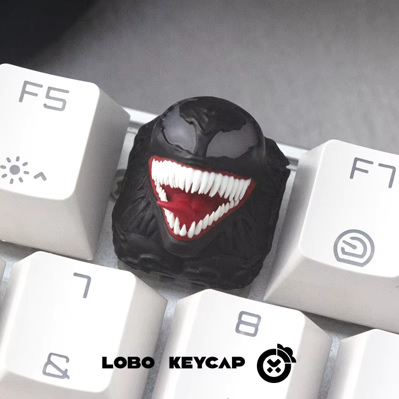 Ajazz Venom Anime Harz Tastenkappen in Schwarz für mechanische Tastaturen - Bild 2
