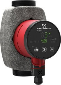 Grundfos Hocheffizienz Umwälzpumpe Alpha2 32-80, Farbe: Rot, Material: Gusseisen, Anschluss: G 2, Länge: 180 mm, Druckstufe: PN 10, Spannung: 230 V - Bild 1