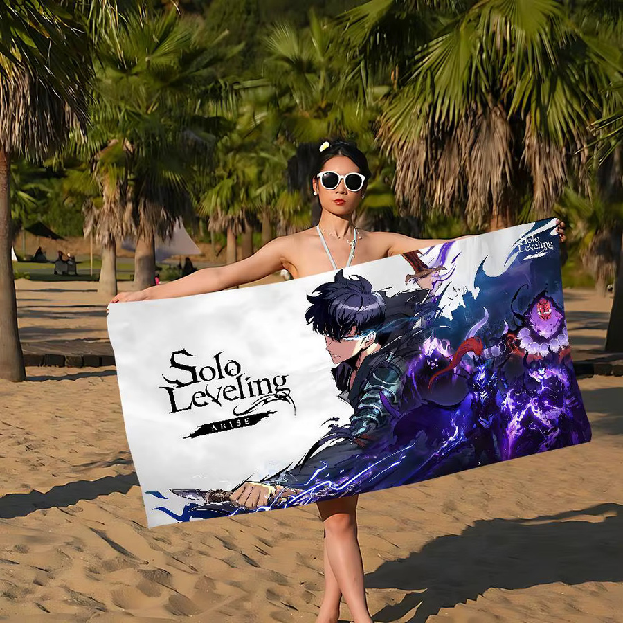 Solo Leveling Anime Mikrofaser-Strandtuch, schnelltrocknendes und super saugfähiges Pool-Handtuch in Multicolour - Bild 6