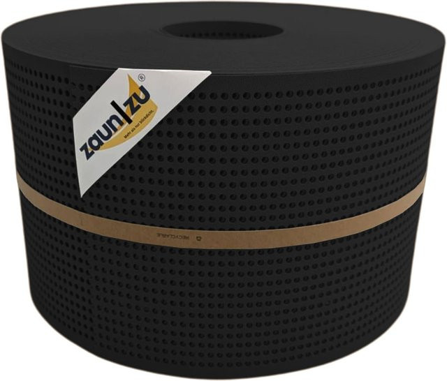 zaun zu Sichtschutzstreifen PP Premium gelocht, Schwarz, 50 m - Bild 1