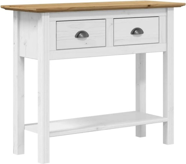 vidaXL Konsolentisch BODO aus massivem Kiefernholz, Braun, B/T/H: 91 x 35 x 74 cm - Bild 1