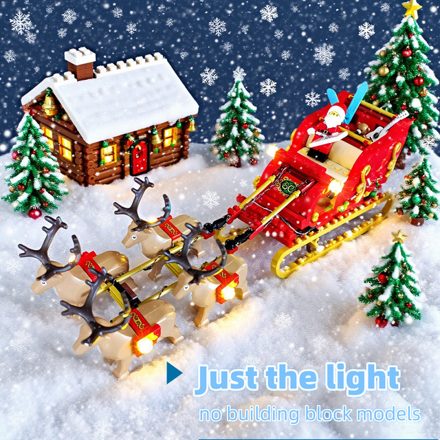 LEGO Weihnachtsmannschlitten, Dekorative LED-Leuchten, mit Batteriekasten - Bild 1