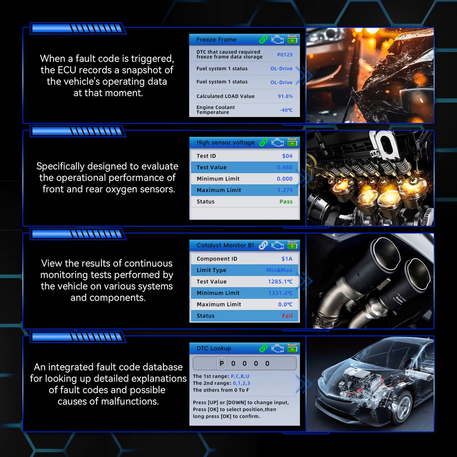 KONNWEi KW330 Auto-OBDII-Fehlerscanner mit Motorbatterietest und Echtzeitdaten für professionelle OBD-Inspektionen - Bild 3