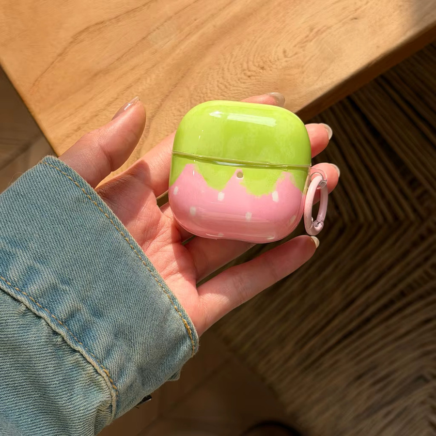Rosa Erdbeer Schutzhülle mit Anhänger für Huawei FreeBuds 7i 6i 5i SE3 und FreeClip 2 - Bild 4