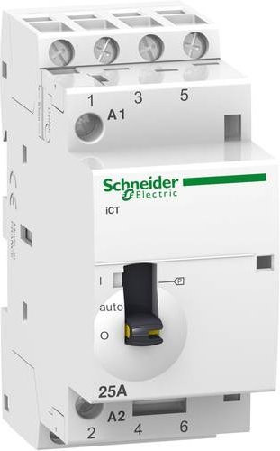 Schneider Electric A9C21834 Installationsschütz mit 4 Schließern, 25 A, 400 V/AC, Weiß - Bild 1