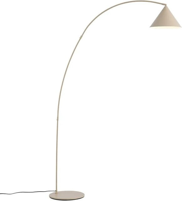 QAZQA Retro Stehlampe Triangolo in Beige mit weißer Innenseite - Bild 1