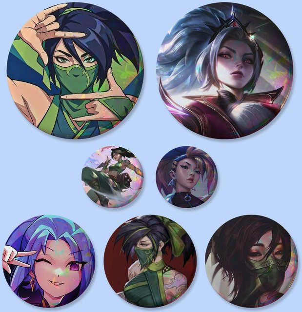 Brosche Akali LOL Game KDA Anime, Unisex - Bild 1