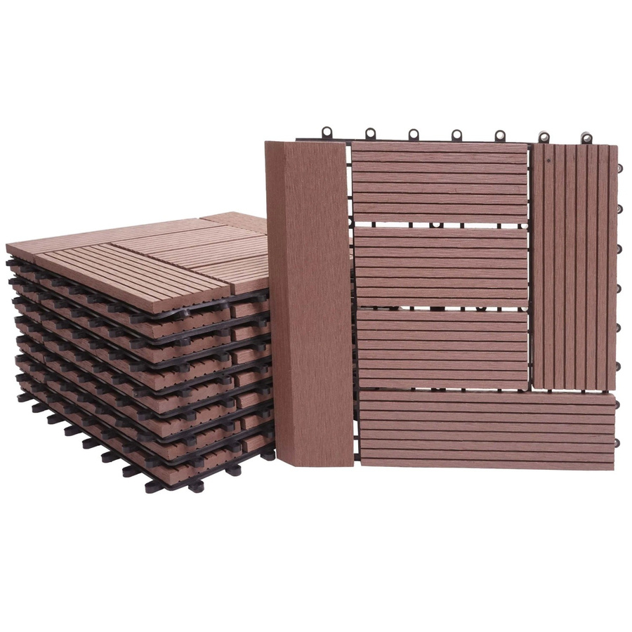 MCW WPC Bodenfliese Sarthe mit Abschluss in Holzoptik, Farbe: Brown, 11 Stück, B/T: 30 x 30 cm - Bild 2
