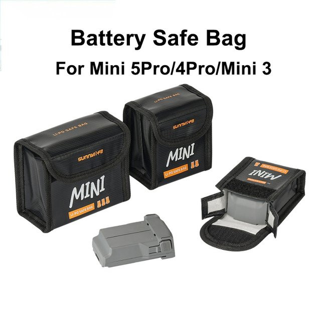 Explosionsgeschützte und batteriesichere Transporttasche für DJI Mini 5 Pro, Mini 4 Pro, Mini 3 und Mini 5 in Schwarz - Bild 1