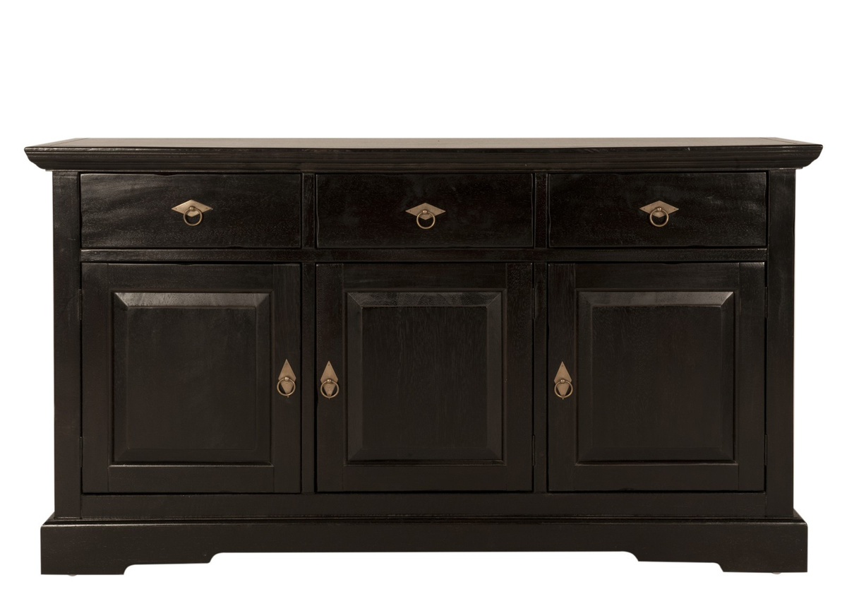 SIT Sideboard SAMBA aus Akazienholz in Schwarz - Bild 1