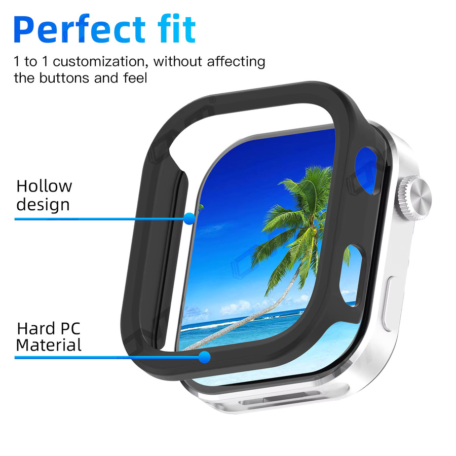 ONM Schutzhülle + Displayschutzfolie für Redmi Watch 6, Silikon, Schwarz, Unisex - Bild 5