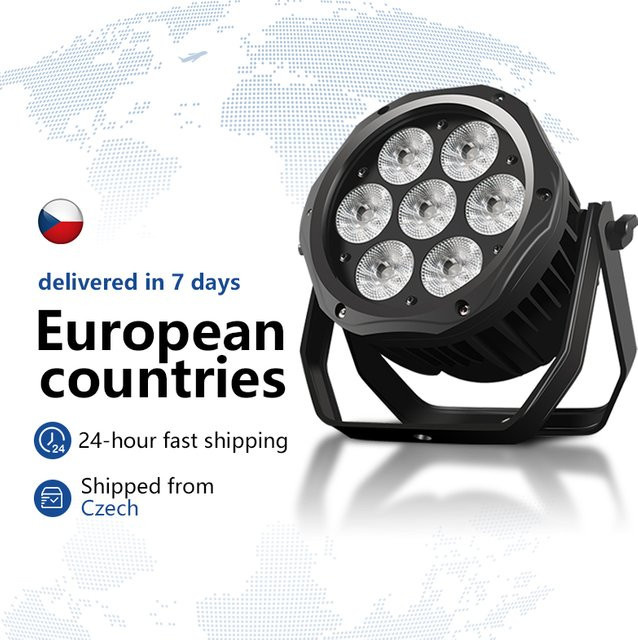Wasserdichtes RGBWA UV 6 in 1 LED Par Licht IP65 Outdoor Bühnenlicht mit DMX Steuerung in Schwarz - Bild 1