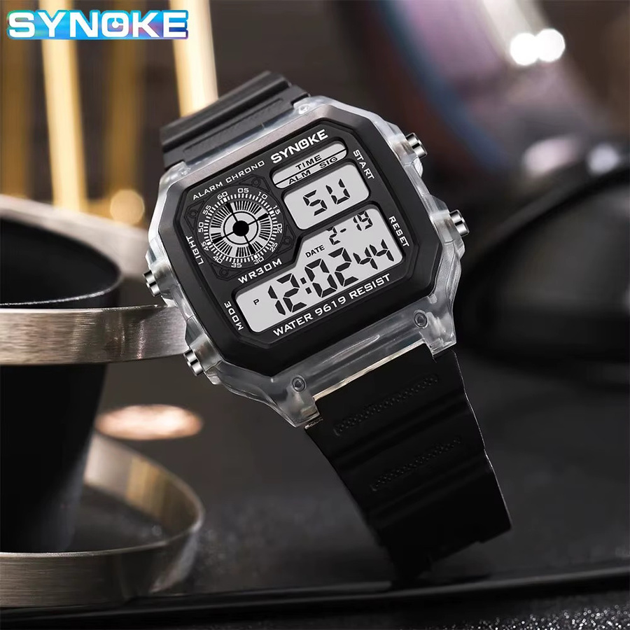 SYNOKE Digitaluhr, Grau, Silikon, Unisex - Bild 1