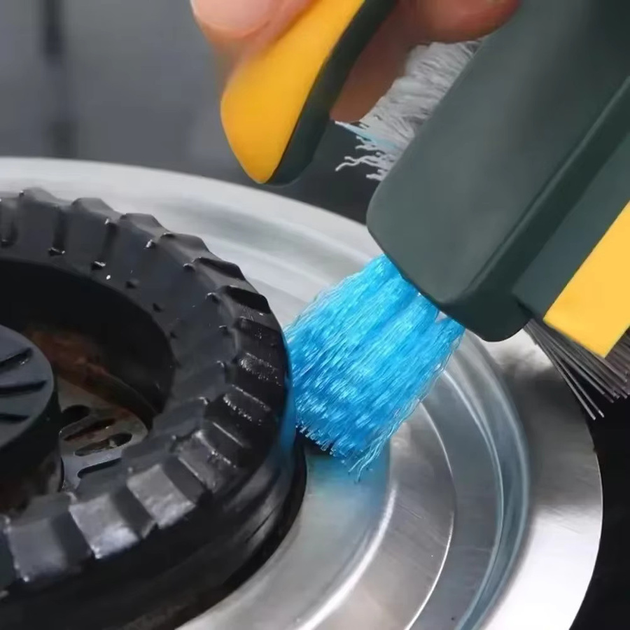 VTMANMNS 4-in-1 Multifunktionale V-förmige Fugenreinigungsbürste als Eckschrubber für Küche, Bad und Fliesen in Grün und Multicolour - Bild 3