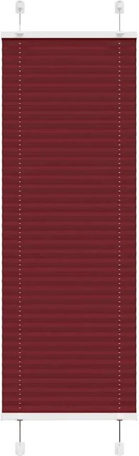 vidaXL Plissee Bordeauxrot, semi-transparent, Polyester, B: 40 cm, H: 100 cm - Bild 1