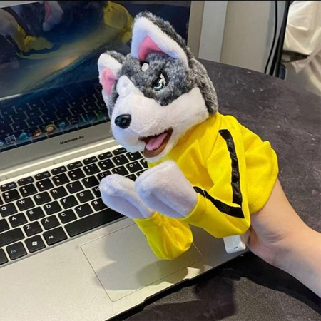 Discover Intime Plüsch-Husky, Handpuppe, mit Sound, weiß, ab 14 Jahren
