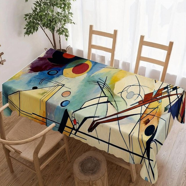Wasserdichte und waschbare rechteckige Tischdecke mit abstraktem Muster von JMG Household Supplies, Mehrfarbig, B: 100 cm, L: 160 cm - Bild 1