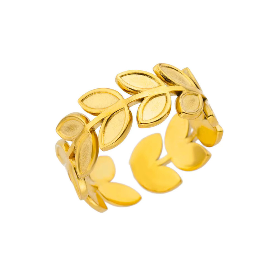 HPTOTMG Ring, vergoldeter Edelstahl, Gold, Damen, minimalistisch - Bild 2