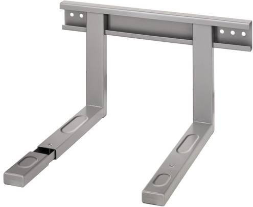 XavaX Mikrowellenhalterung Wandmontage aus Metall in Silber mit Anti-Rutsch-Funktion, B/T/H: 50,0 x 40,0 x 20,0 cm - Bild 1