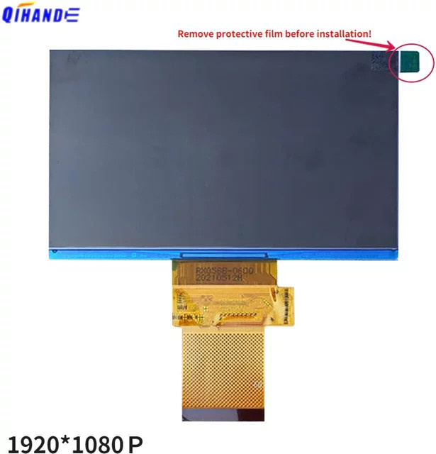Yaber LCD Display Panel für V6 Projektor, 4,45 Zoll Full HD 1920x1080, B/H: 101,5 x 63 mm - Bild 1