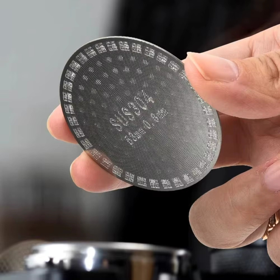 Wiederverwendbarer Espresso Kaffee Filter aus Edelstahl mit Doppelschicht, Silber, Durchmesser: 51 mm / 53 mm / 58,5 mm - Bild 2