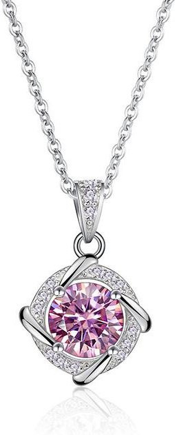 Wucifang Jewelry Halskette, 925 Silber, Moissanit, Damen - Bild 1