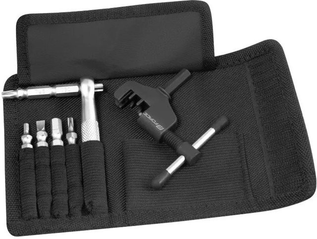 Force Multitool 12er Werkzeug-Set aus Stahl in Schwarz mit Kettensplitter und Tasche - Bild 1