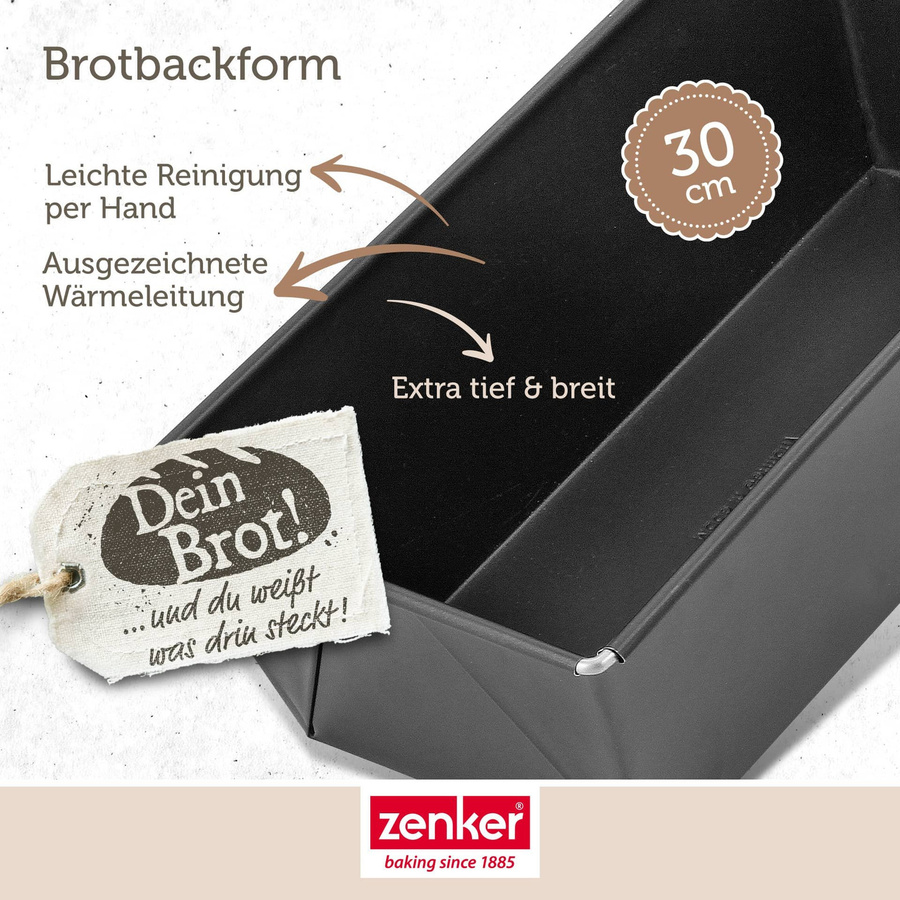 Zenker Brotbackform Black Metallic, rechteckig, beschichtet, B: 31 cm - Bild 2