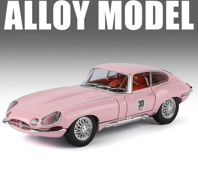 Linyi toy car E-Type Klassischer Luxus Sportwagen Modell, 1:24, Metall, mit Licht und Sound - Bild 1