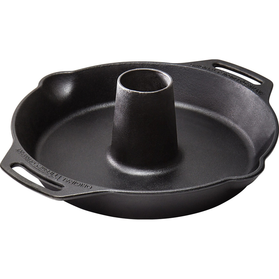 Petromax Geflügelbräter CF30 aus Gusseisen in Schwarz mit Geflügelhalter, Durchmesser unten: 25 cm, Durchmesser oben: 30 cm - Bild 2