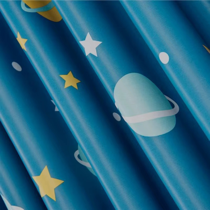 CENTURyMiG Verdunkelungsvorhang mit blauem Planeten-Print, thermoisolierend, für Schlafzimmer und Kinderzimmer, Breite: 130 cm, Höhe: 100 cm - Bild 4